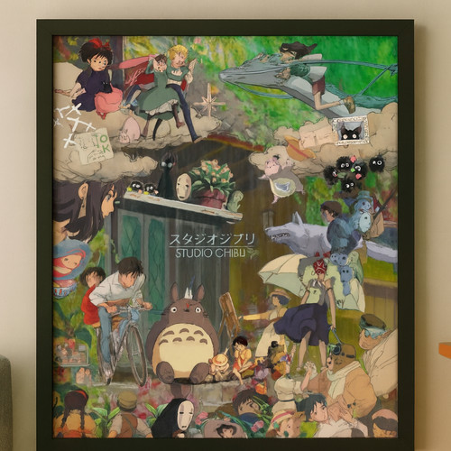 Poster collage studio - collage, ghibli