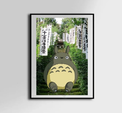 Totoro foresta pluviale - totoro, tela