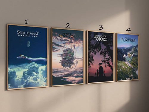 Poster studio ghibli wall art - studio,